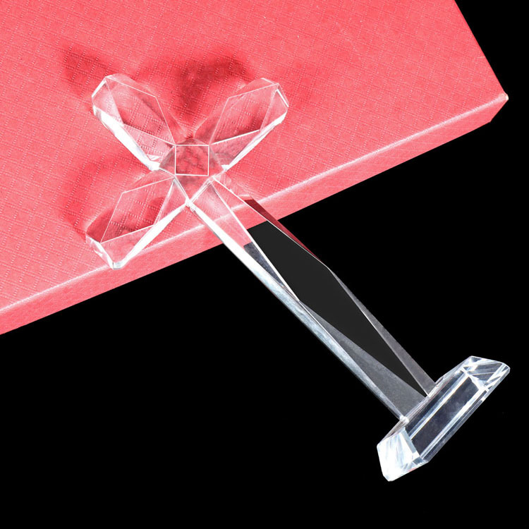 Clear Glass Standing Crystal Cross MH-15547