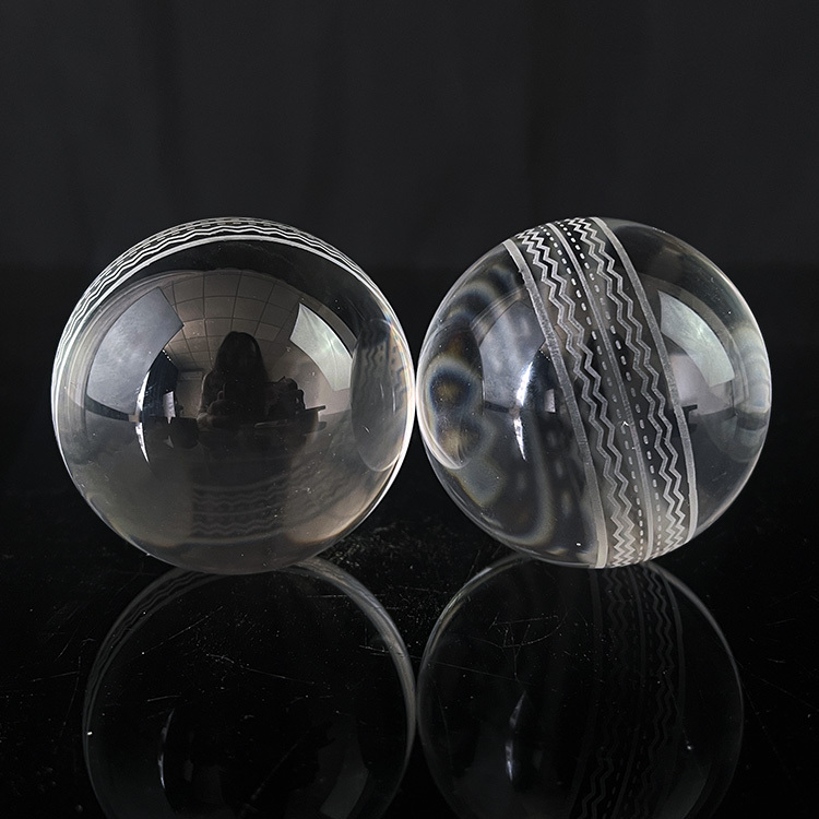 Crystal Glass Cricket Ball Paperweight Crystal MH-Q0271