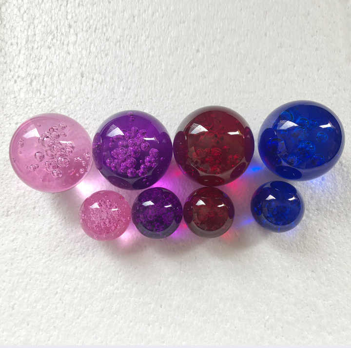 Pink Crystal Heavy Glass Bubble Sphere Ball MH-Q0237