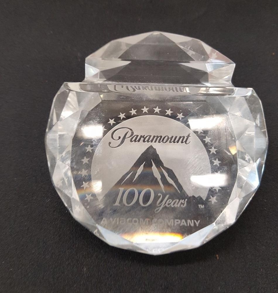 Personalized Crystal Card Holder and Paperweight MH-B0358