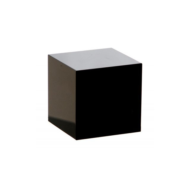 Black square Glass Crystal Cube Base MH-F0567