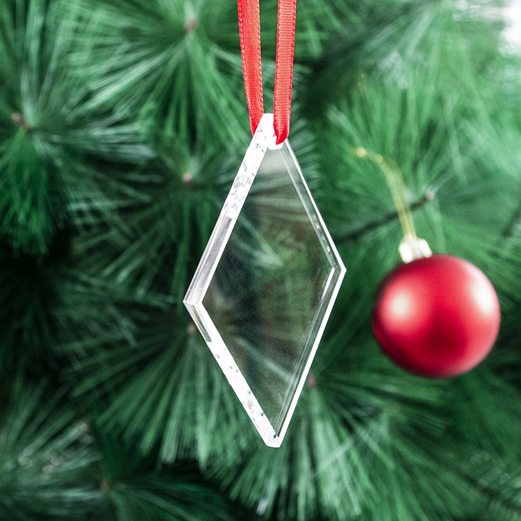 WZ Cheap Wholesale K9 Crystal Glass Pendant Personalized logo Hanging Crystal Glass Ornaments for Christmas