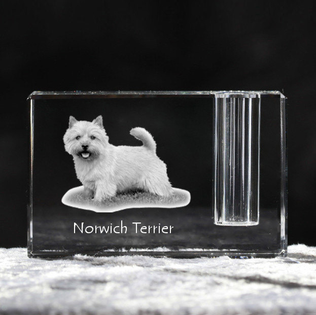 Personalized Laser clear Glass Crystal Pen Holder MH-B0349
