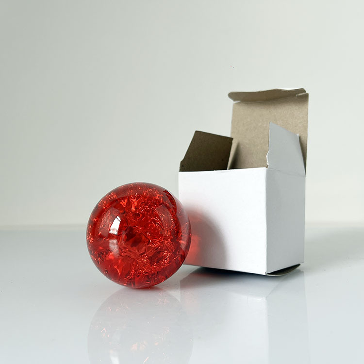 Colored Glass Crystal Ice Cracked Ball Sphere MH-Q0262