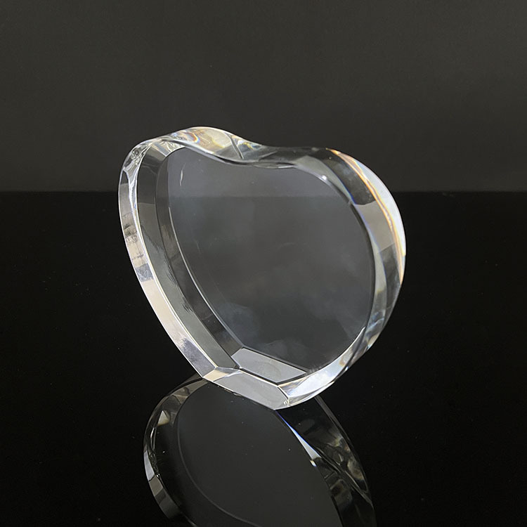3d Laser Clear Glass Crystal Heart Anniversary Wedding Gift MH-F0512