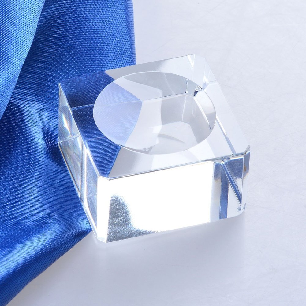 Clear Crystal square Base Stand for Ball or Globe MH-Q0244
