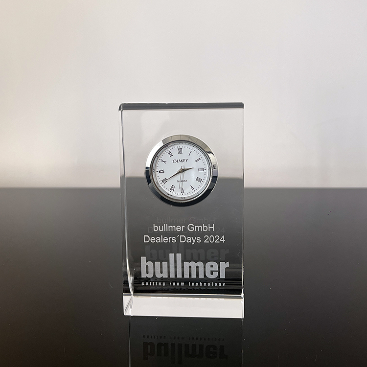Personalized Business Award Crystal Clock MH-C0209