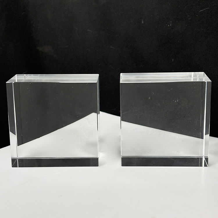 Blank square Crystal Glass Block Paperweight MH-F0661