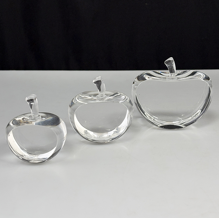 Blank Crystal Apple Optical Paperweight
