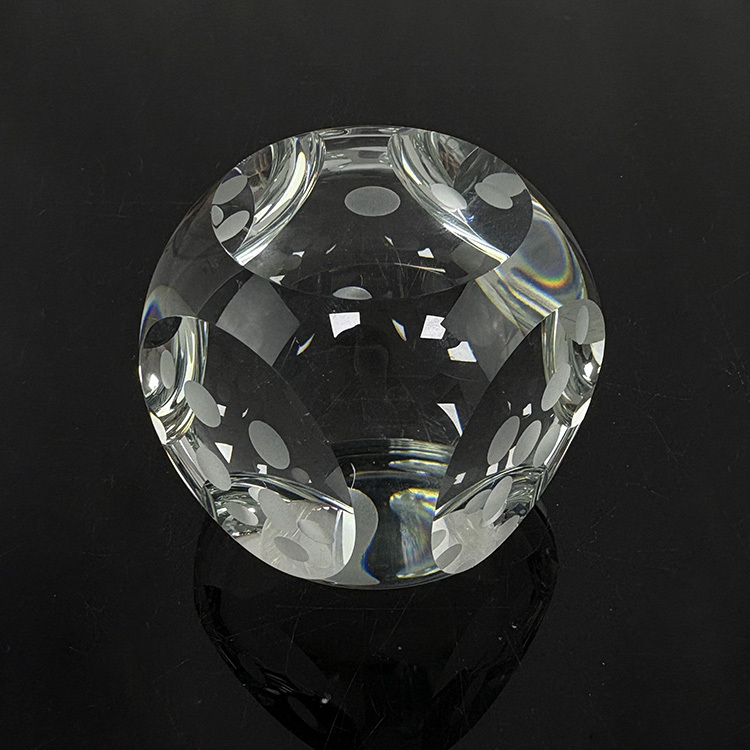 Clear Glass Dice Crystal Paperweight MH-F0659
