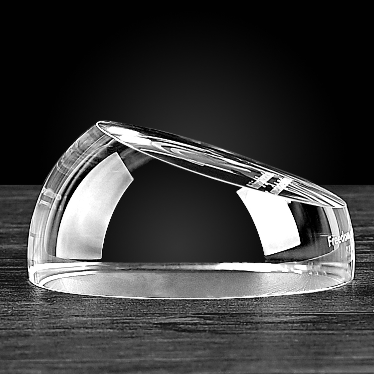Crystal Dome Paperweight and Crystal Magnifier, 3 Inch Diameter Clear Paperweight