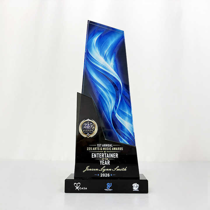 Personalized Crystal Trophy with Black Base MH-LJ0715