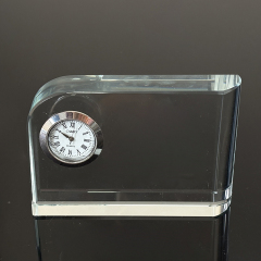 Clear with silver clock