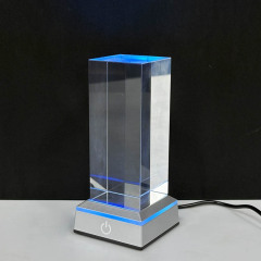 Clear with silver base