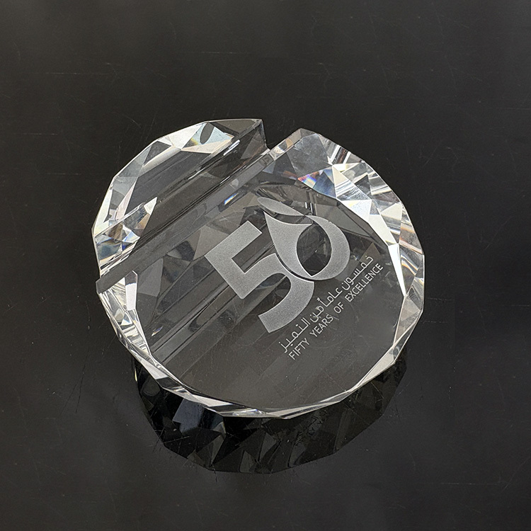 Personalized Crystal Card Holder and Paperweight MH-B0358
