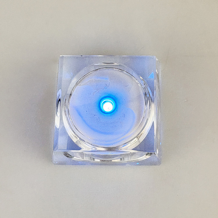 Light up  Laser Cat Glass Crystal Ball with Crystal Led Light Base MH-Q0283