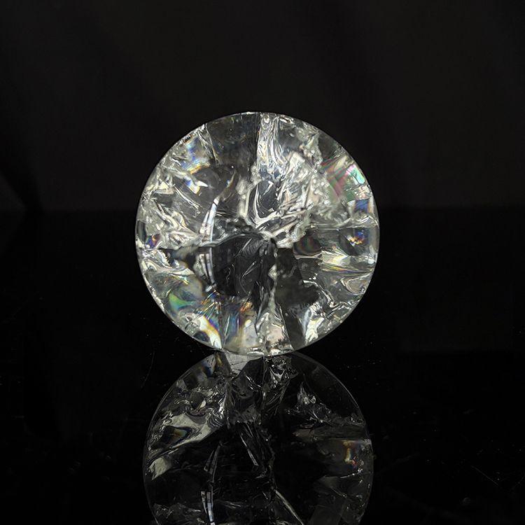 Clear Glass Crystal Ice Crack Ball Sphere MH-Q0223