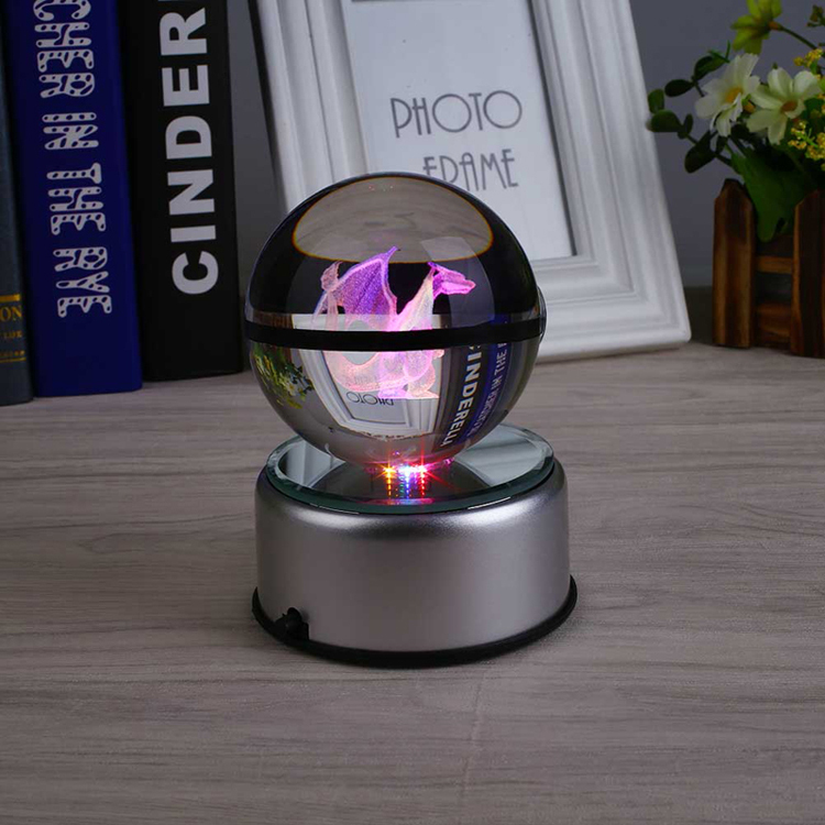 Crystal K9 Glass Ball 3D Lighting up Crystal  Ball LED Base MH-Q0224
