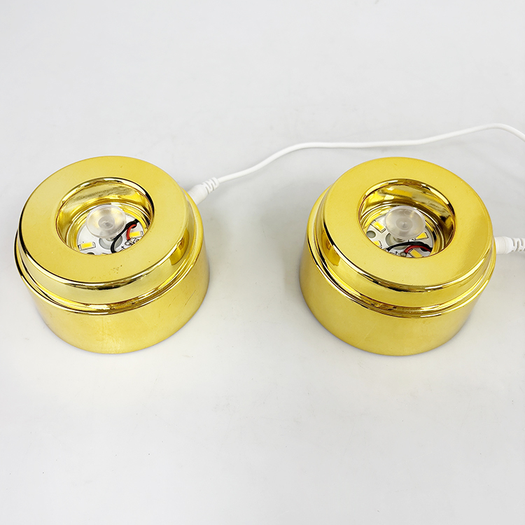 Light up Crystal Ball Laser Allah Mohammed Islamic Souvenir with Gold Rotating Led Light Base MH-Q0280