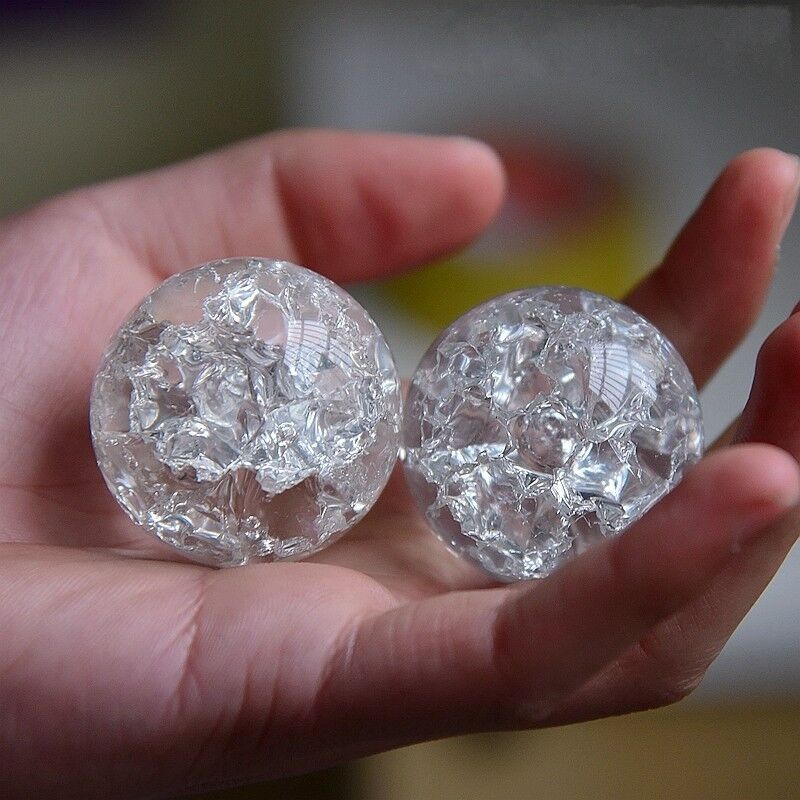 Clear Glass Crystal Ice Crack Ball Sphere MH-Q0223