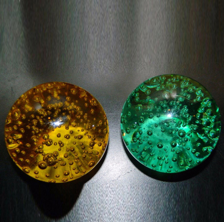 Amber Glass Air Bubble Sphere Crystal Ball MH-Q0154