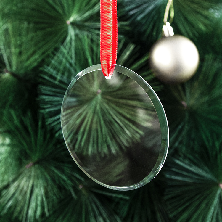 Wholesale Clear K9 Blank Christmas Crystal Ornament Custom Round Glass Christmas Ornaments K9 Glass Christmas Ornament