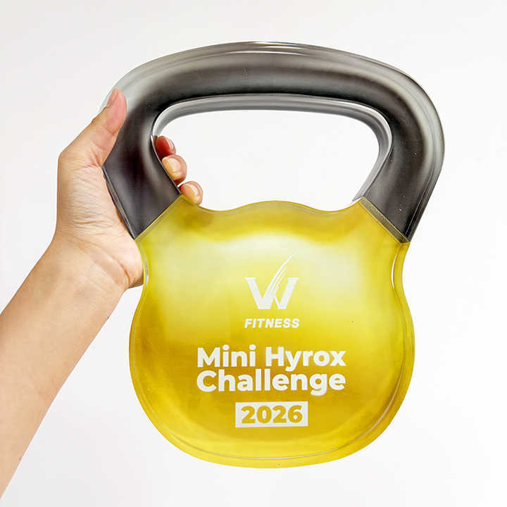 Personalized  Kettle Bell Custom Dumbbell Shape Crystal Award Trophies MH-LJ0714