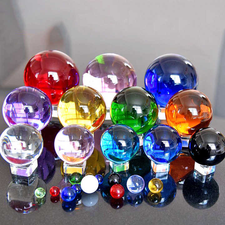 Factory Wholesale 40mm 50mm 60mm 80mm 100mm 160mm 200mm Large Size Transparent Jewelry Decor Glass Ball