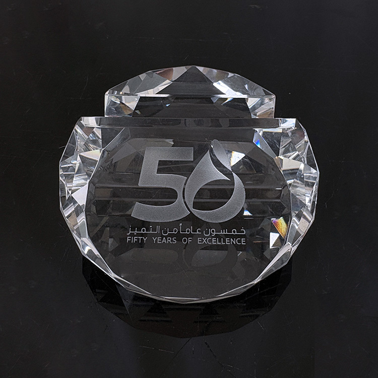 Personalized Crystal Card Holder and Paperweight MH-B0358