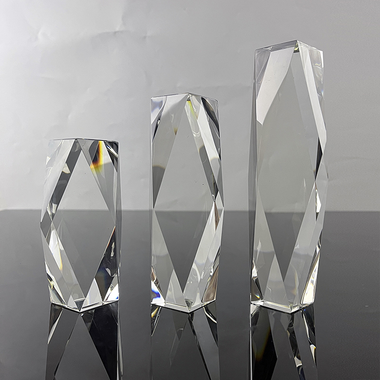 3D Laser Glass Crystal Cube Paperweight MH-F0515
