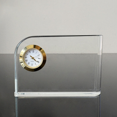 Clear with gold clock