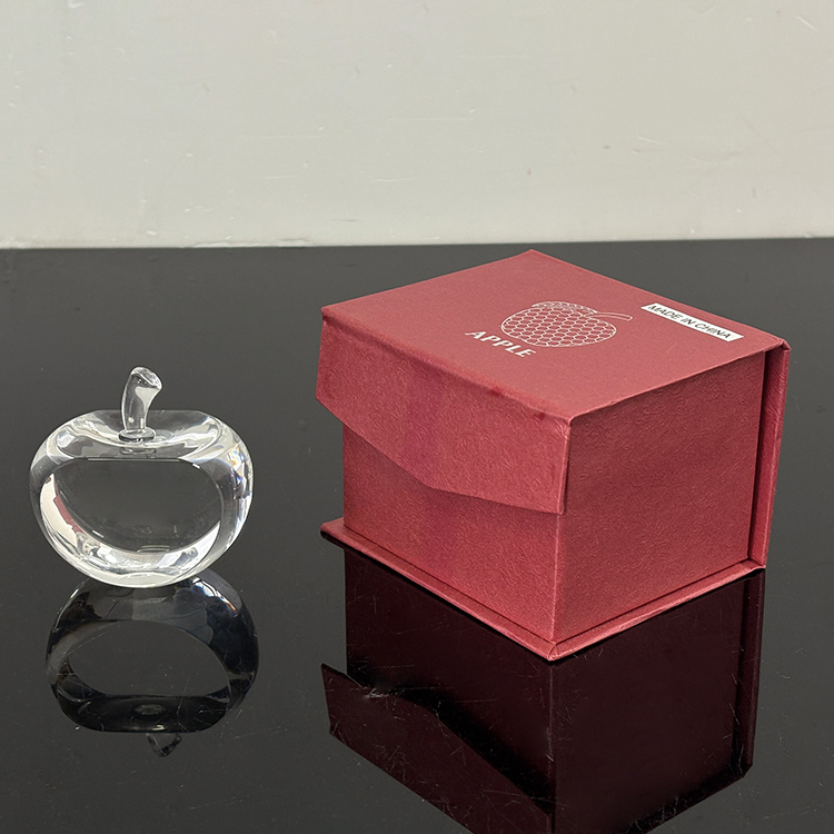 Blank Crystal Apple Optical Paperweight