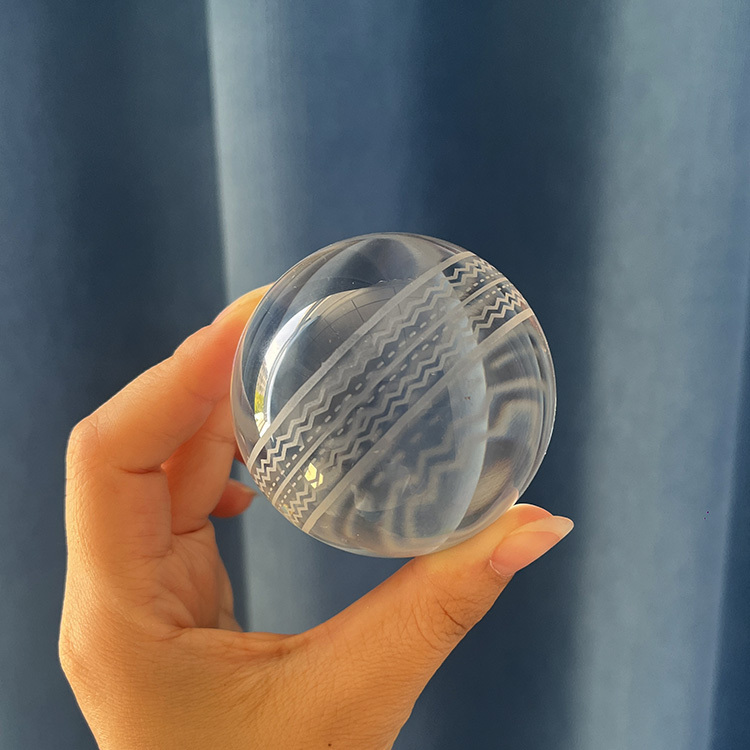 Crystal Glass Cricket Ball Paperweight Crystal MH-Q0271