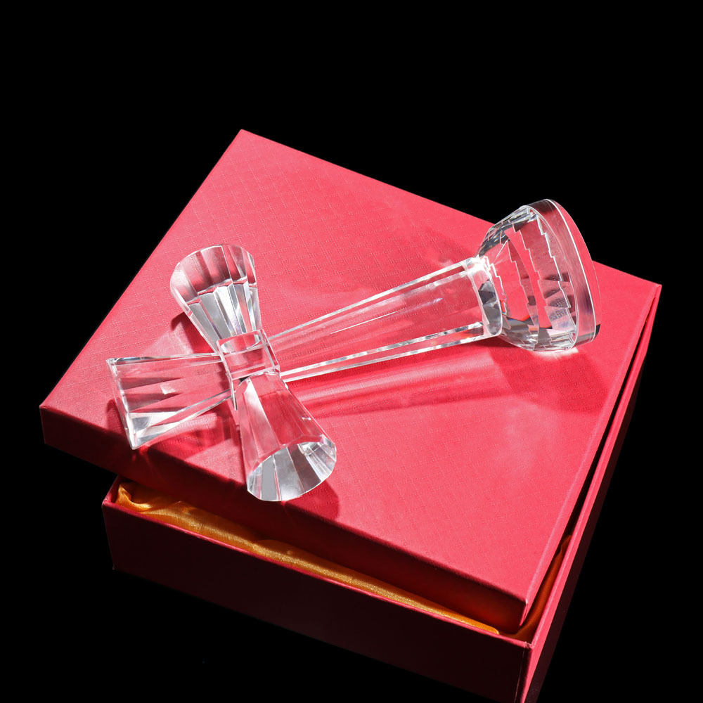 Clear Crystal Glass Standing Cross MH-15550