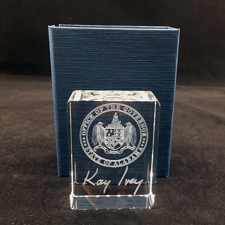 Personalized 3d Laser Rectangle Crystal Paperweight MH-F0616