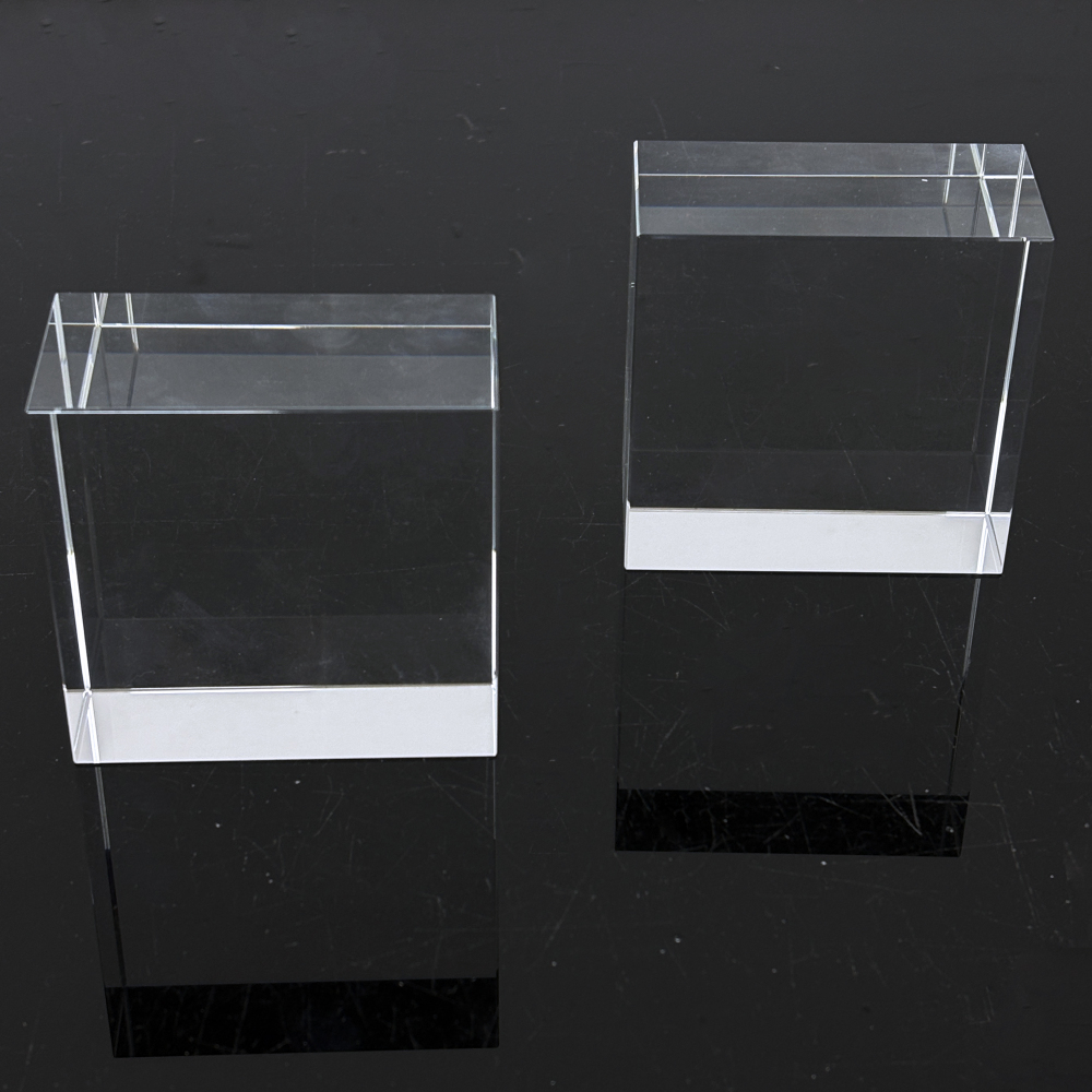 Blank square Crystal Glass Block Paperweight MH-F0661