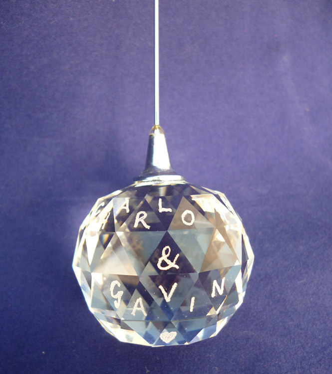 Cut Crystal Ball Photo Place Name Card Holder MH-B0329