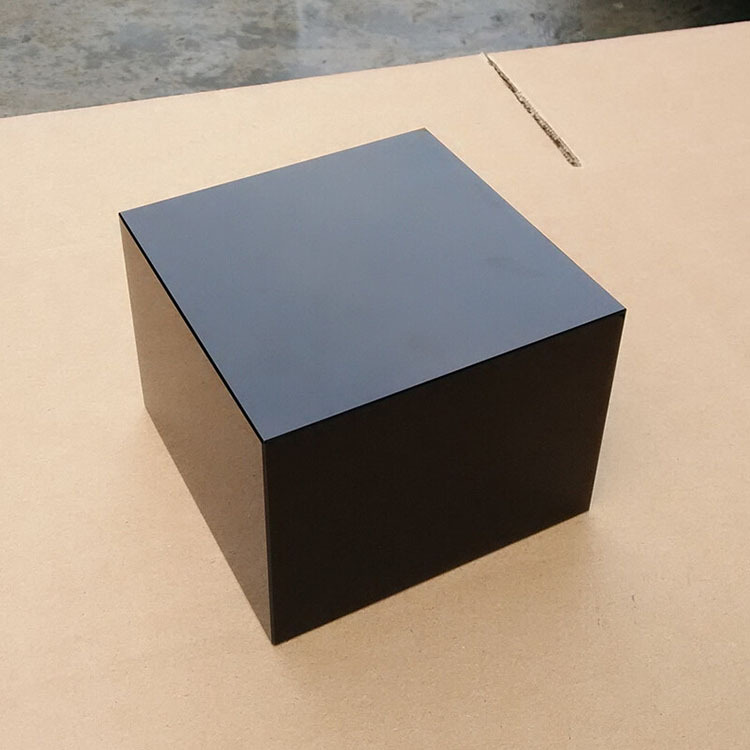 Black square Glass Crystal Cube Base MH-F0567