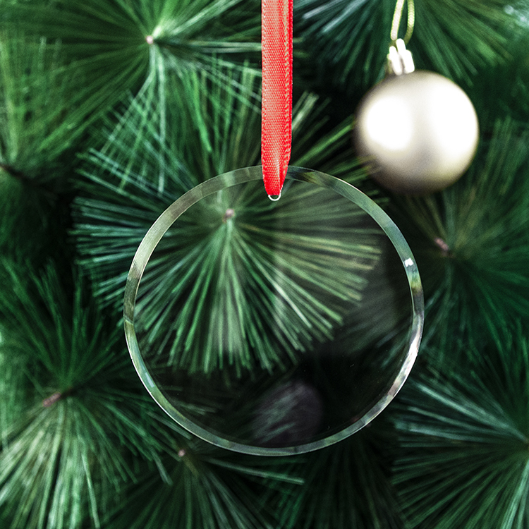 Wholesale Clear K9 Blank Christmas Crystal Ornament Custom Round Glass Christmas Ornaments K9 Glass Christmas Ornament