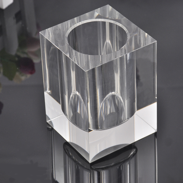 Glass Crystal Pen Holder with Engraved logo MH-B0170