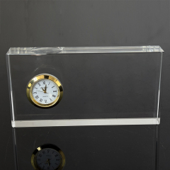 Clear with gold clock