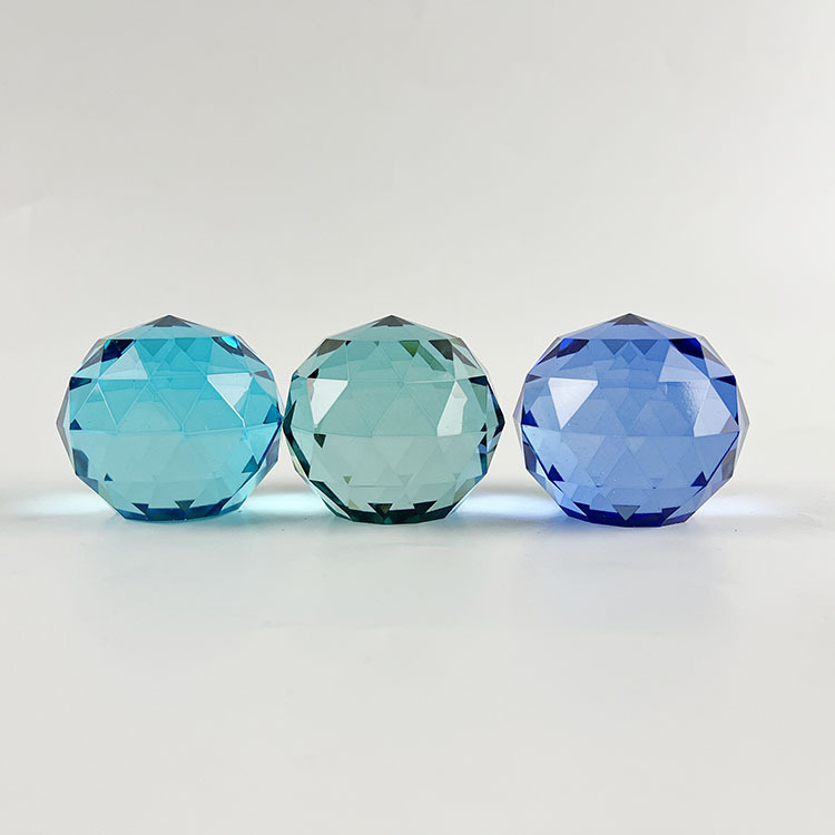 Colored Faceted Glass Crystal Sphere Ball MH-Q0250