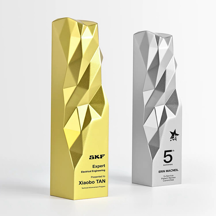 3D Printed Gold Silver Bronze Resin Tower Trophy Award