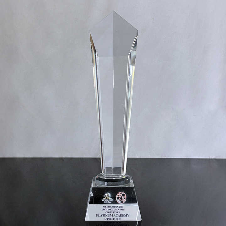 Engraved Glass Pentagon Crystal Award Trophy MH-J0692