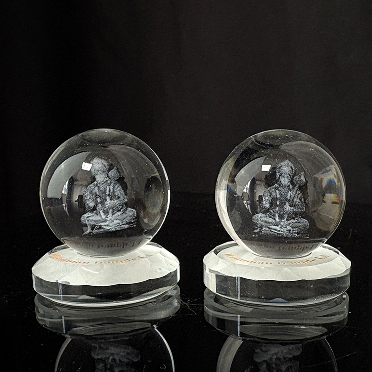 Laser Hinduism Crystal  Ball with Base for Car Decoration MH-Q0291