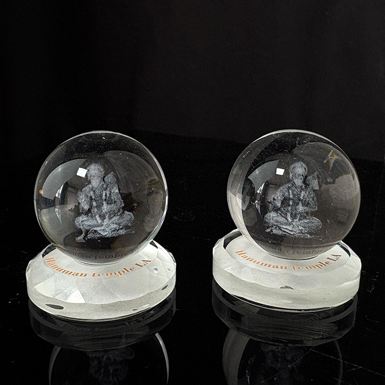 Laser Hinduism Crystal  Ball with Base for Car Decoration MH-Q0291