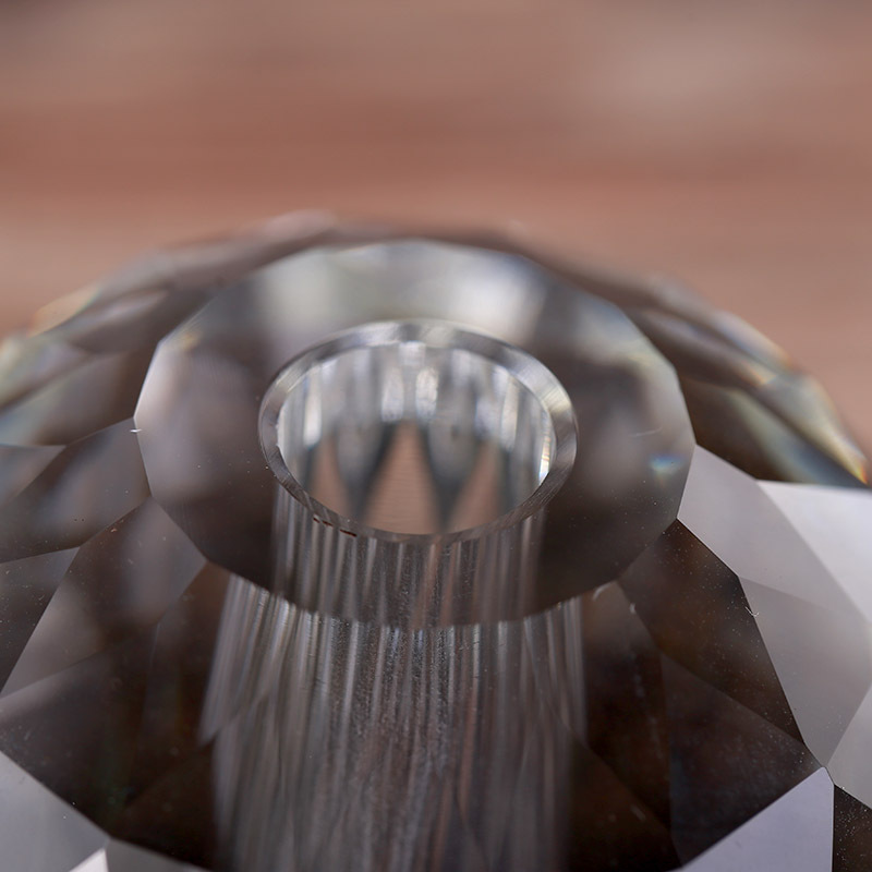 Solid Faceted Crystal Glass Sphere Ball with Hole MH-Q0233