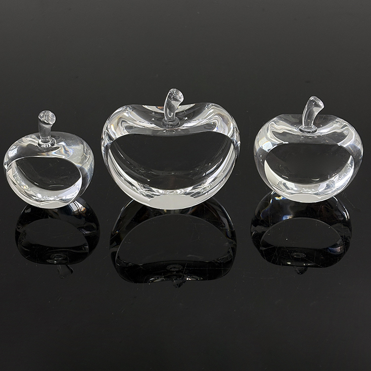Blank Crystal Apple Optical Paperweight