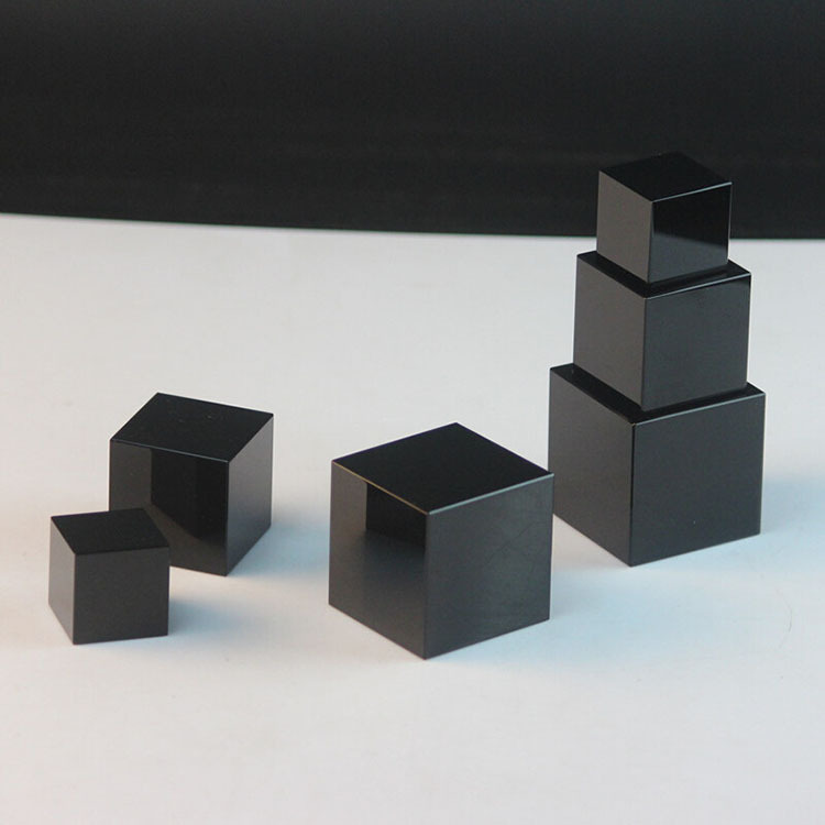 Black square Glass Crystal Cube Base MH-F0567