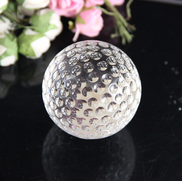 Glass Crystal Golf Ball Paperweight MH-Q0232